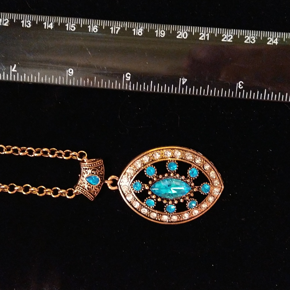 Turquoise Blue Bling Pendant
